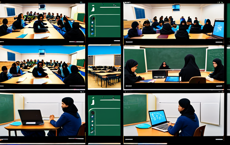 평생교육 플랫폼의 지속 가능한 모델 - **

"An elegant Arabic calligraphy design incorporating elements of technology and education. The ca...